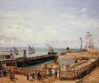 Pissarro, Camille - The Jetty, Le Havre, High Tide, Morning Sun